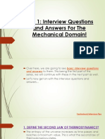 Part 1: Interview Questions and Answers For The Mechanical Domain