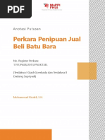 Download Anotasi Putusan Perkara Penipuan Jual Beli Batu Bara by Yehezkiel Romartogi SN363938777 doc pdf