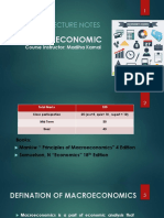 Lecture Notes: Macroeconomic