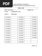 Hall: M4: Course: Subject