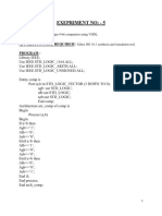 VHDL Code For 4 Bit Comparator