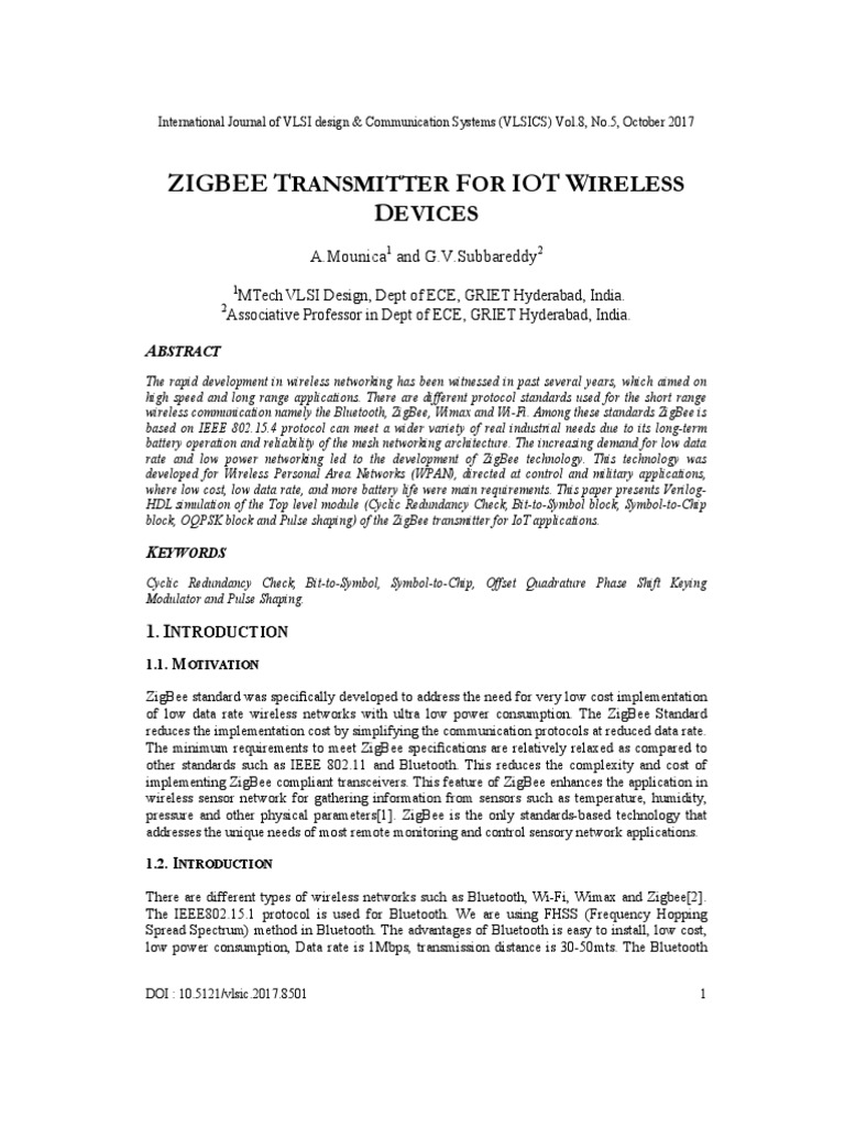 ZigBee Transmitter for IoT Applications | PDF | Wi Fi | Wi Max