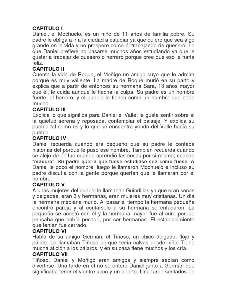 Resumen Miguel Delibes "El Camino" | PDF