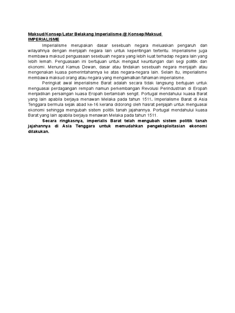Maksud Imperialisme Pdf