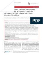 Metabolic Syndrome Correlates Intracoronary Stenosis Detected by Multislice Computed Tomography in Male Subjects With Sleep - Disordered Breathing