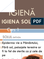 IGIENĂ Solului Curs 1