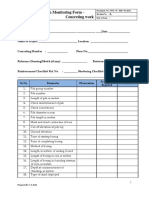 Inspection Monitoring Form - Concreting Work: Document. No: TWG / P - IMF / 03-2014 Revision No: R Date of Issue