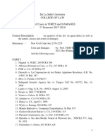 LA SALLE. Torts and Damges Case List