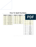 Spell Numbers