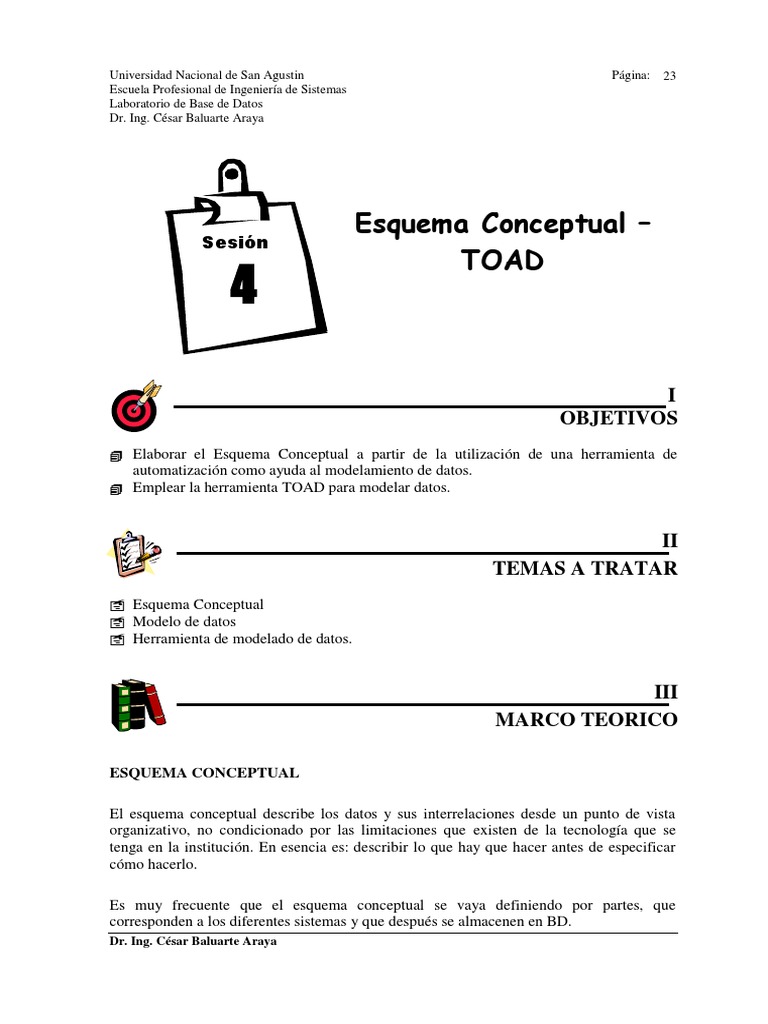 Esquema Conceptual con TOAD | PDF | Bases de datos | Software