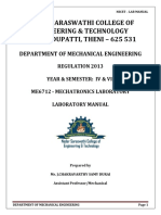 Me6712 Mechatronics Lab Manual PDF