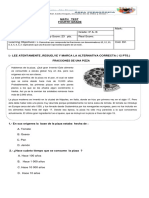 Prueba 3º de Fracciones Agosto