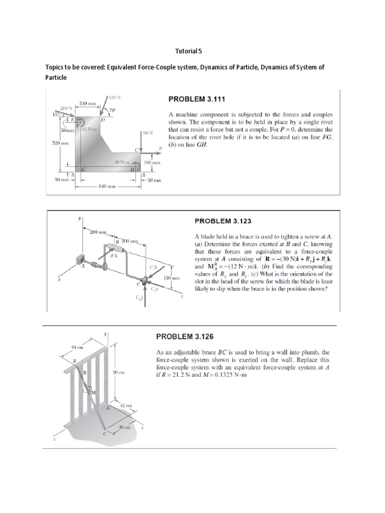 Physics Dynamics Tutorial | PDF | Science & Mathematics