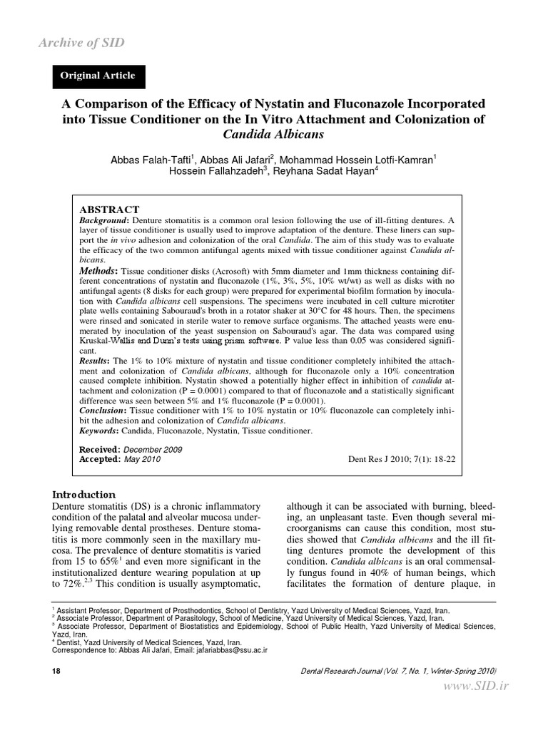 Tafti | PDF | Candidiasis | Medical Specialties