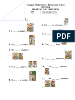 Harapan Mulia School Speaking and Listening Test