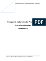 Guía Elaboracion Presupuesto UNIMINUTO PDF