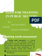 Need For Training in Public Sectors: BY: CH.V.S Naveen Kumar Gitam University