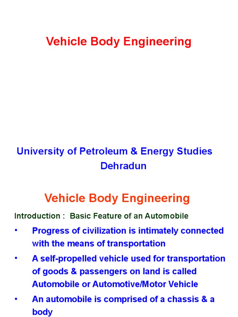 Vehicle Body Engineering PDF Seat Belt Trunk (Car)