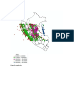 Mapa de Hipocentros y Magnitudes