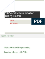 VBA and Macro Creation (Using Excel) : Mike Pangburn