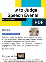 How To Judge Speech Events