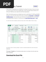 Power Query Tutorial