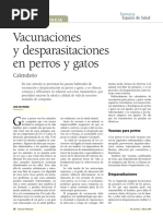 vacunaciones y desparacitaciones en perros y gatos 