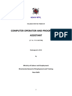 Computer Operator and Programming Syllabus