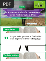 Lição 6 - A Pecaminosidade Humana e a Sua Restauração a Deus