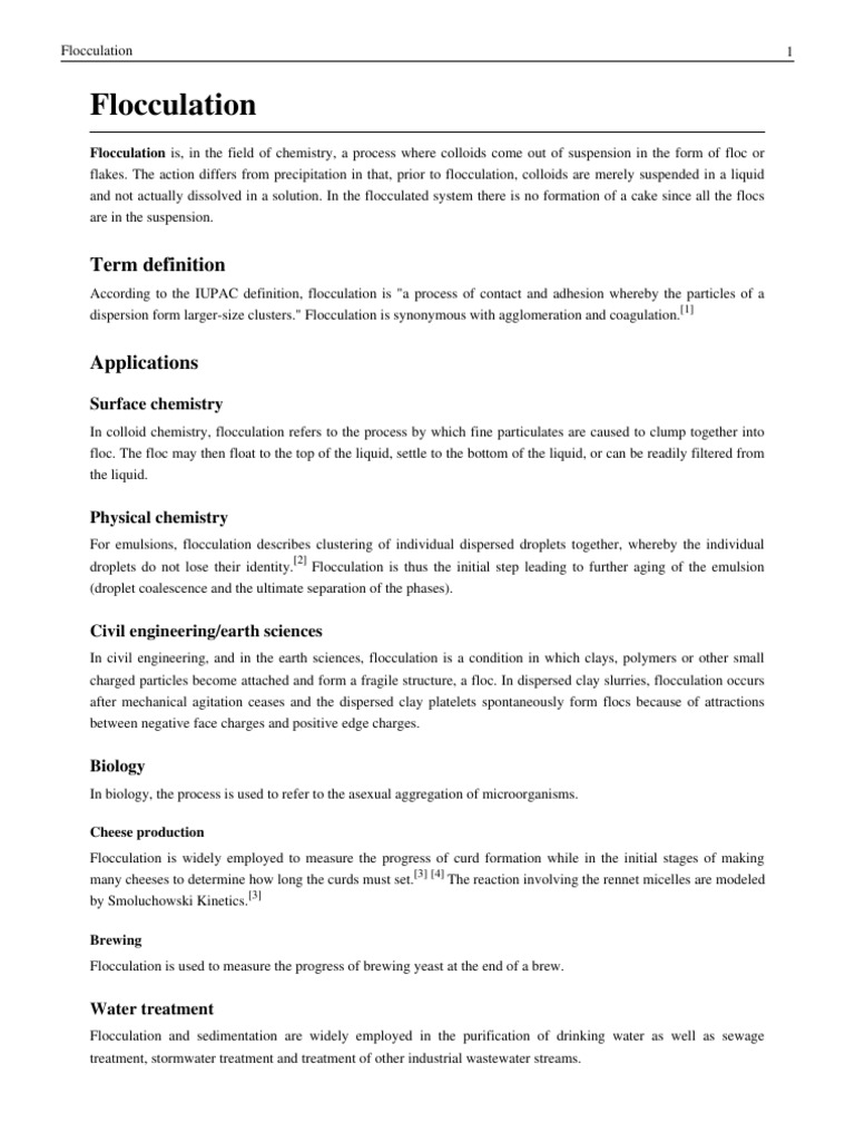 Understanding Flocculation in Chemistry | PDF | Physical Chemistry ...