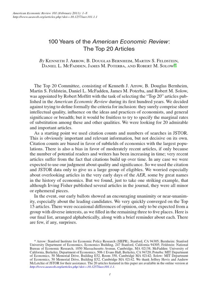 Aer 101 1 1 PDF | PDF | Development Economics | Taxes