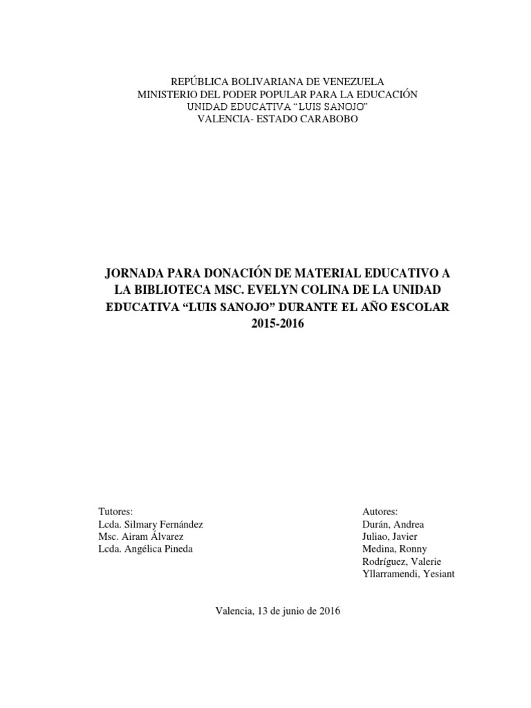 Tesis Donacion de Libros | PDF | Bibliotecas | Diccionario, image size:768x1024