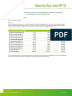 Decreto Supremo No 51 fija tabla de conversión de sueldos vitales a ingresos mínimos