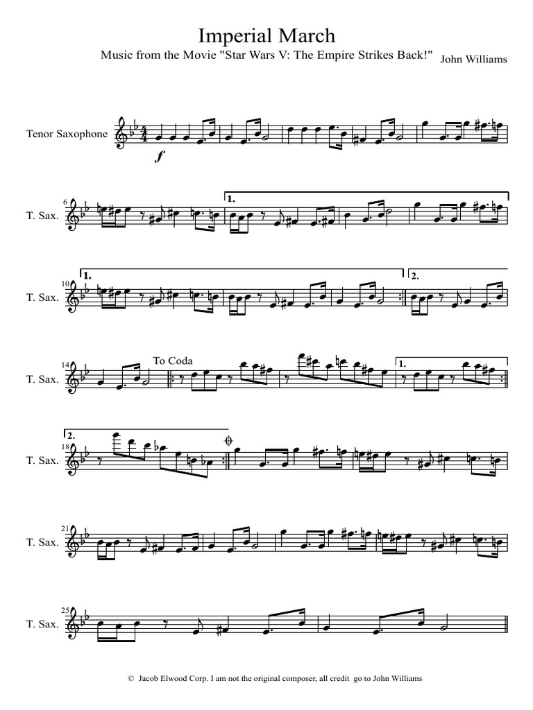 Imperial March (tenor sax)