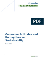 Consumer Attitudes and Perceptions On Sustainability: March 2010