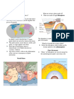 Plate Movement: The Lithosphere Is Made Up of The Crust and The Upper Part of The Mantle