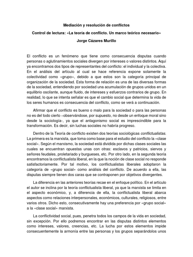 Ética y Conflictos Sociales en Grupos | PDF | Conflicto (proceso ...