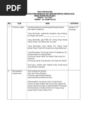 Teks Mc Penutupan Perkhemahan 2017 Pdf
