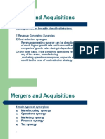 M&A Synergies: Revenue, Cost Reduction, Manufacturing, Operations, Marketing, Financial, Tax