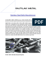 Stainless Steel Bolts Manufacturer