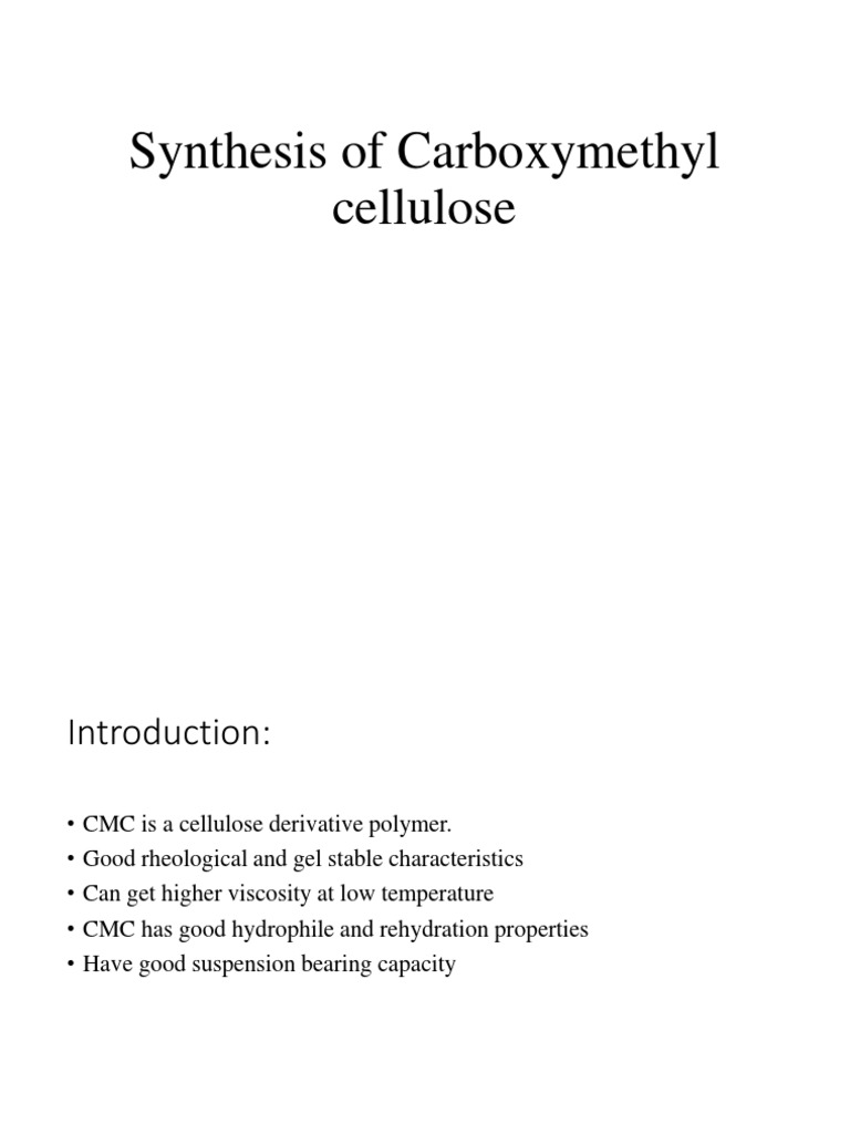 Synthesis and Characterization of CMC | PDF | Cellulose | Lignin
