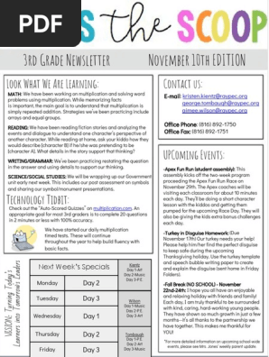 weekly newsletter nov 10