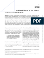 Policing Volume 4 Issue 3 2010 (Doi 10.1093/police/paq020) Jackson, J. Bradford, B. - What Is Trust and Confidence in The Police