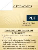Micro Economics: BY D.Ravikumar 09MBA025