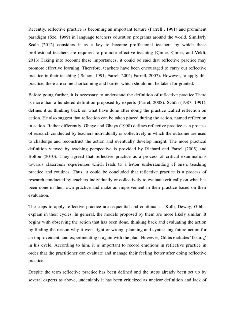 English reflective essay assignment image