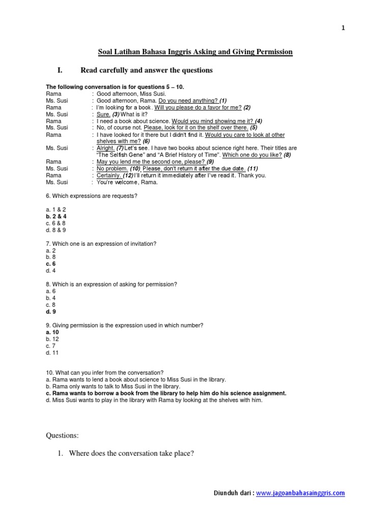 Contoh Soal Essay Asking And Giving Opinion Dan Jawabannya - Easy Study