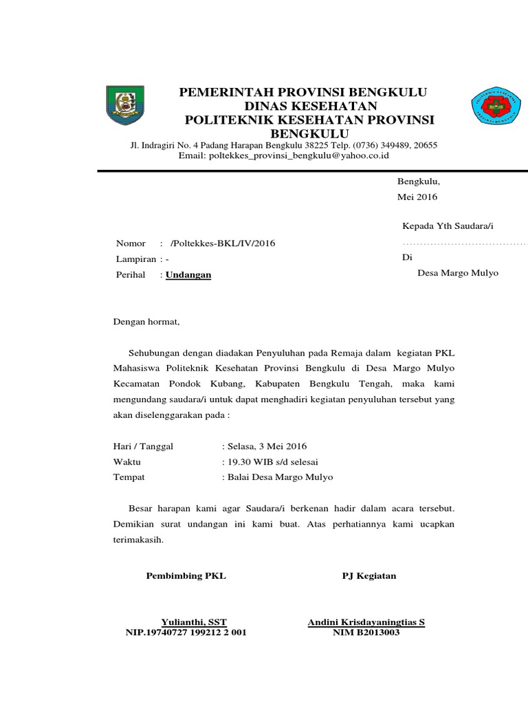 Undangan Penyuluhan Remaja