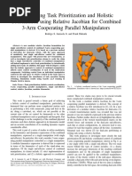  Investigating Task Prioritization and Holistic Coordination Using Relative Jacobian for 3-Arm Parallel Manipulators