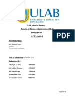 ACI Limited Submitted To:: ULAB School of Business Bachelor of Business Administration (B.B.A.) Term Paper On