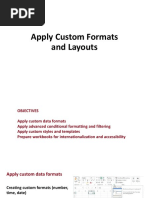 Apply Custom Formats and Layouts